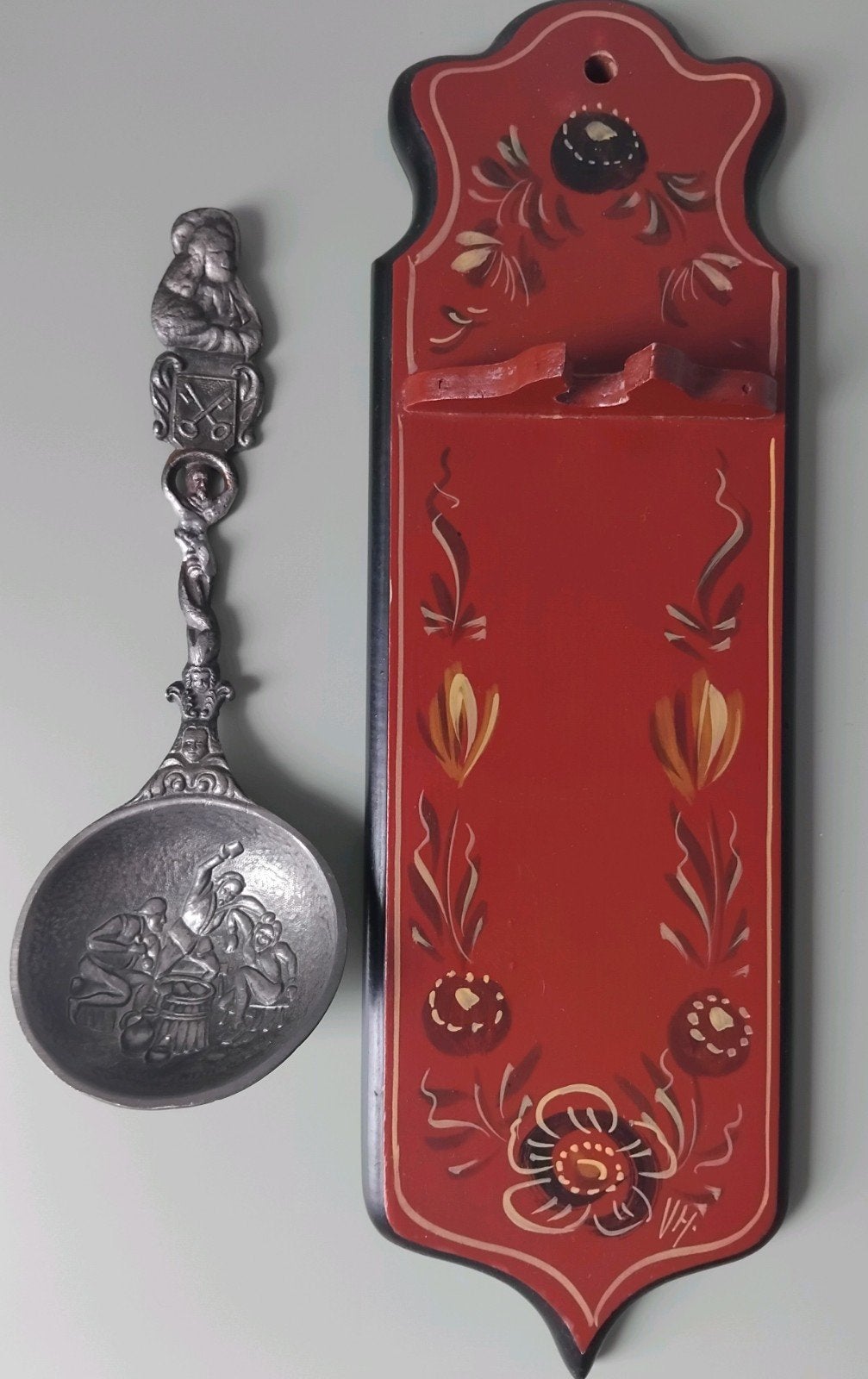 🌺Vintage HINDELOOPER Lepelrekje 🌺Lepel Tin de Tandmeester, Verzenden
