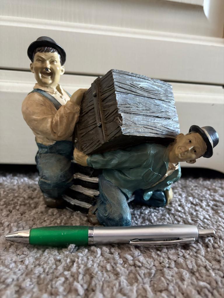 Laurel & Hardy spaarpot - Decoratieve spaarpot, Ophalen, Gebruikt, Overige materialen, Strip- of Tekenfilmfiguur