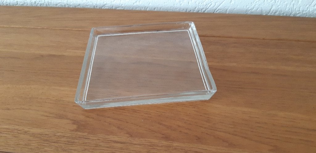 Glazen plateau schaal, Ophalen, Schaal, Vierkant, Glas