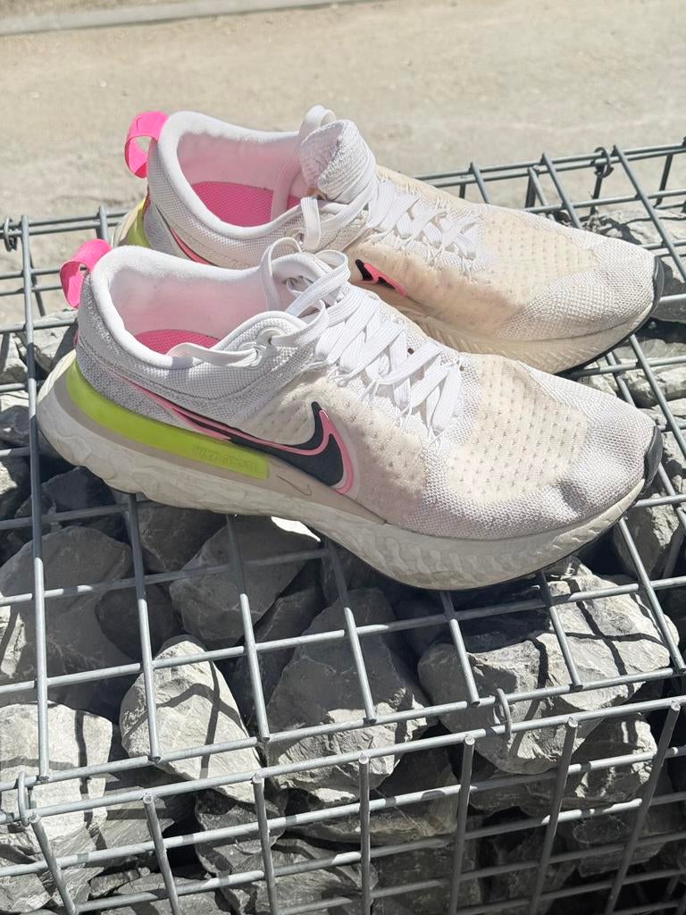 Nike React Infinity Run Flyknit Maat 47, Ophalen of Verzenden, Gedragen, Wit, Sportschoenen