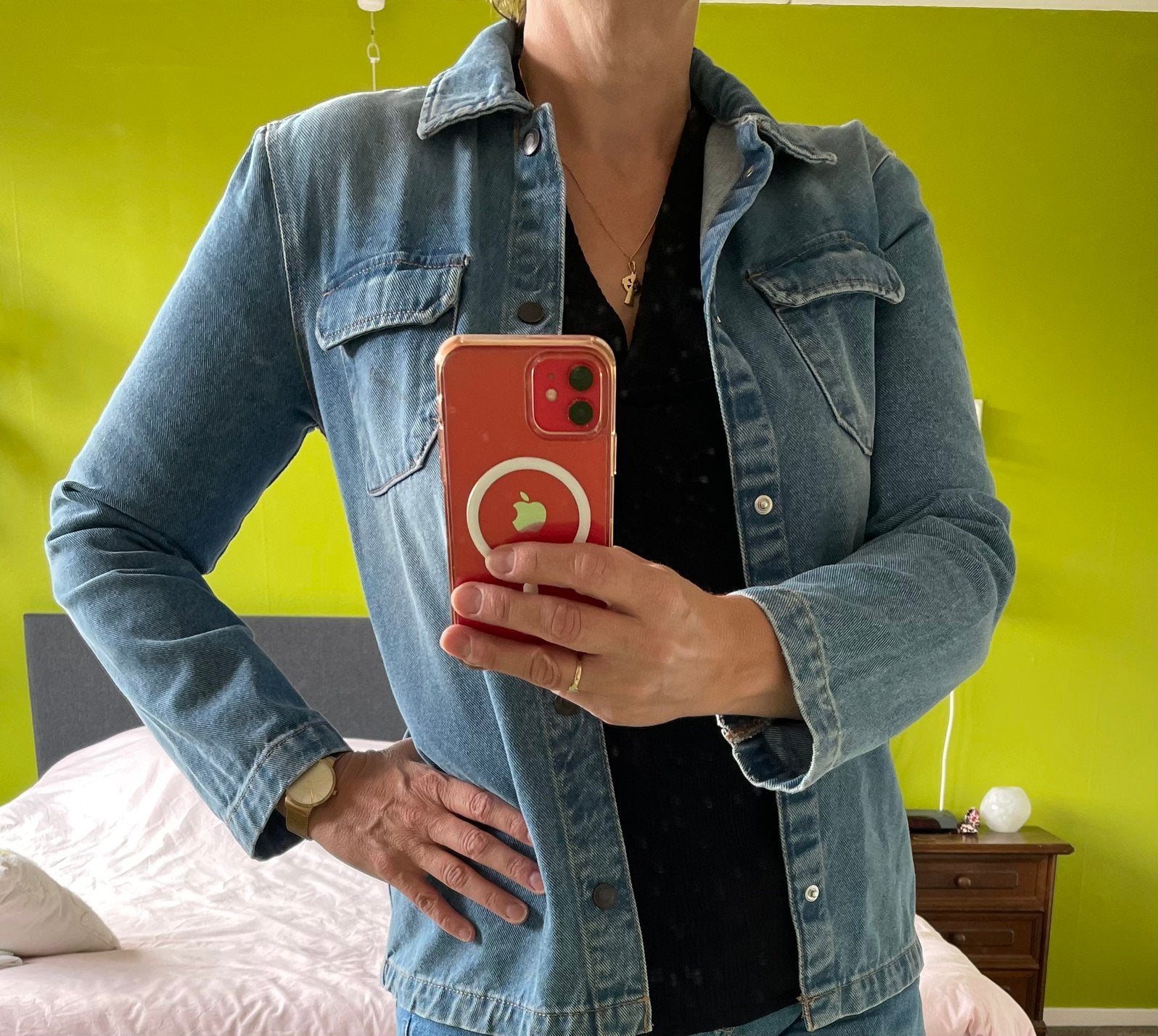 Hema spijkerjasje maat 158/164 (S), Kleding | Dames, Jassen | Zomer, Ophalen of Verzenden, Zo goed als nieuw, Maat 36 (S), Blauw