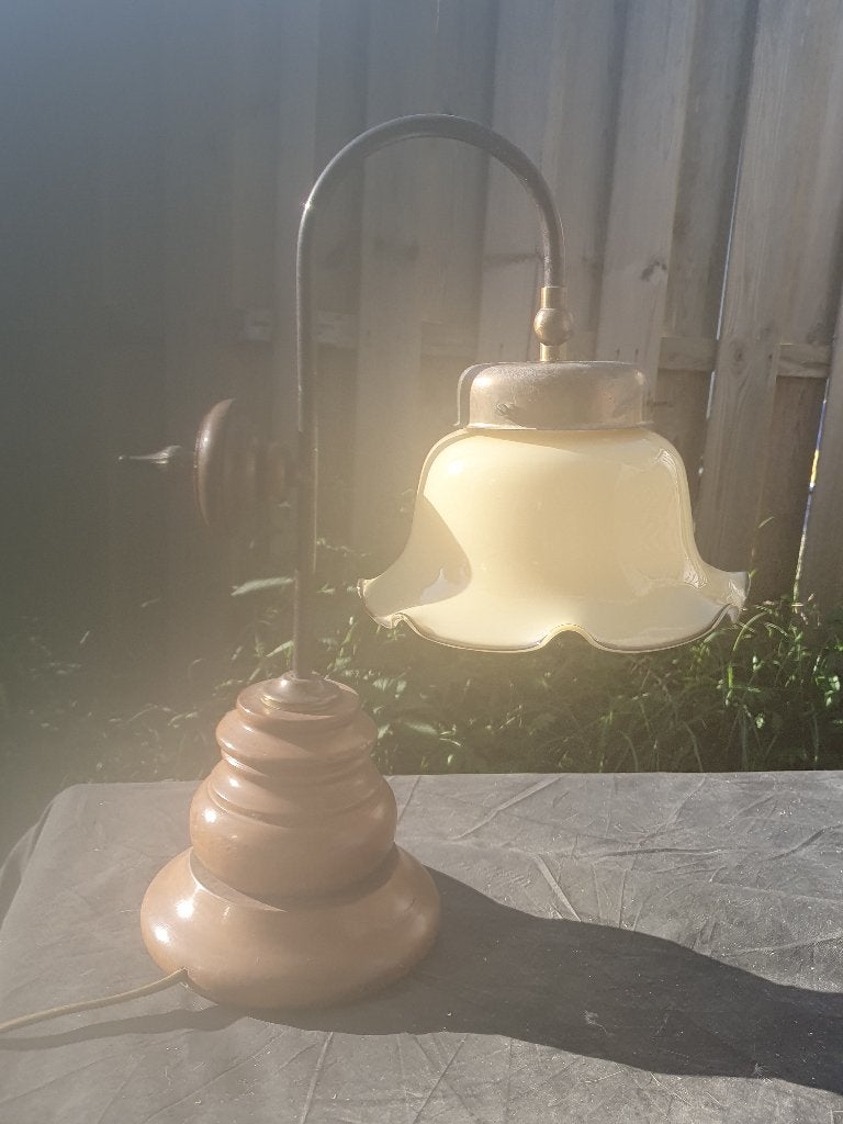 Antieke melkglas lamp, Ophalen of Verzenden