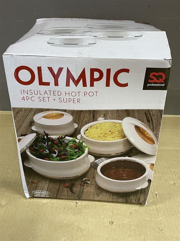 Stoofpot - Olympic hot pot 4 stuks voedsel verwarmen, Ophalen of Verzenden, Nieuw, Gietijzer, Pot, Bus of Blik