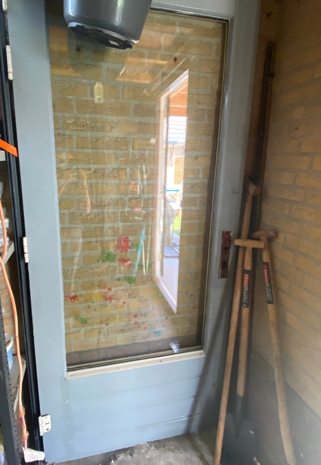 Hardhouten buitendeur, Ophalen, Gebruikt, 80 tot 100 cm, Buitendeur