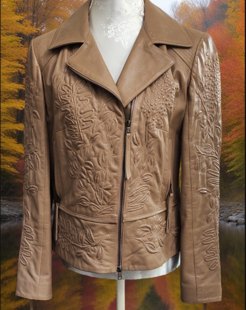 Prachtige  Marc Cain biker jas maat 40 /L, Kleding | Dames, Maat 38/40 (M), Overige kleuren, Verzenden, Zo goed als nieuw