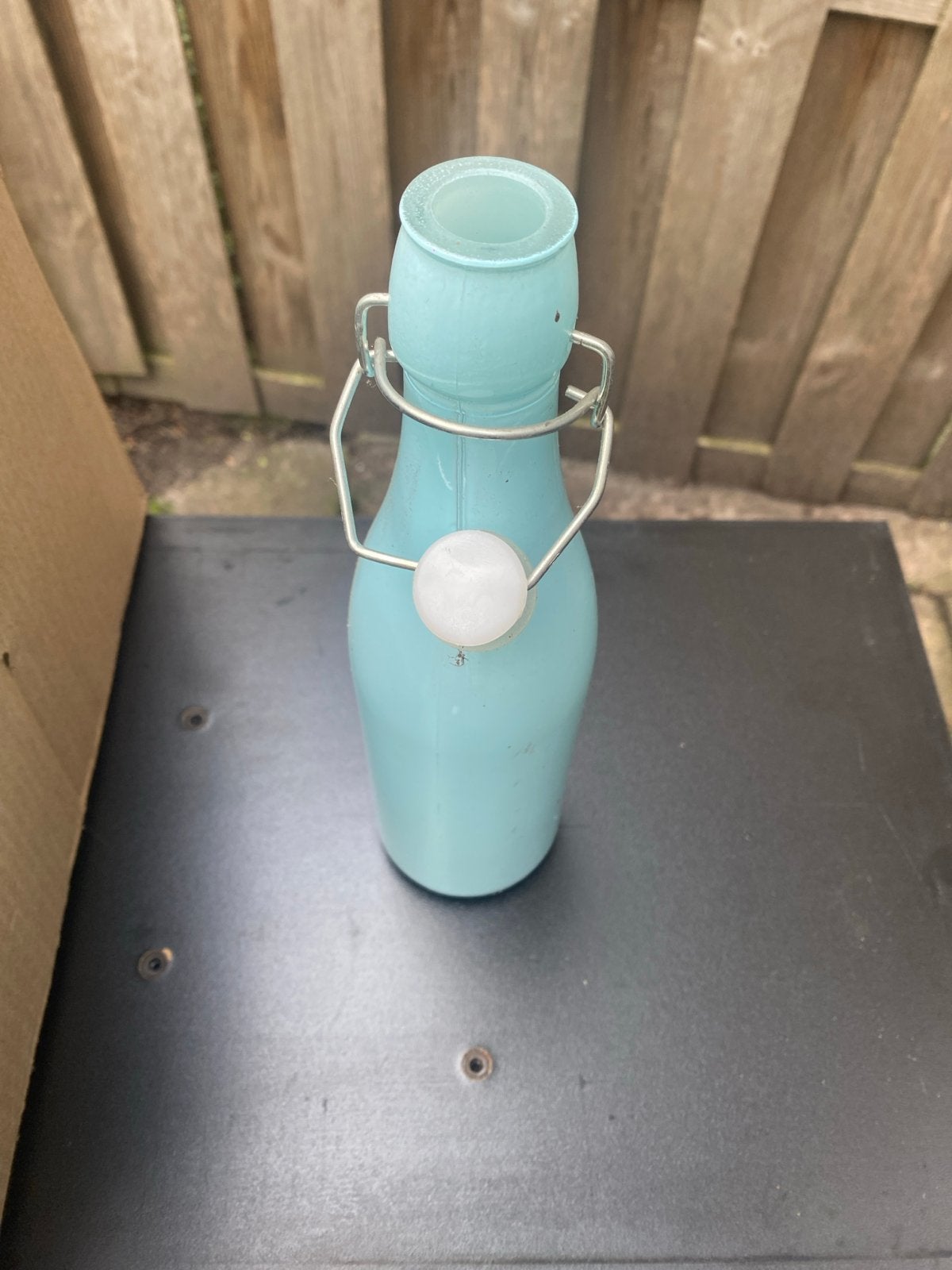 Glazen flessen met beugelsluiting - Zelf schoonmaken, Ophalen, Gebruikt, Blauw, Glas