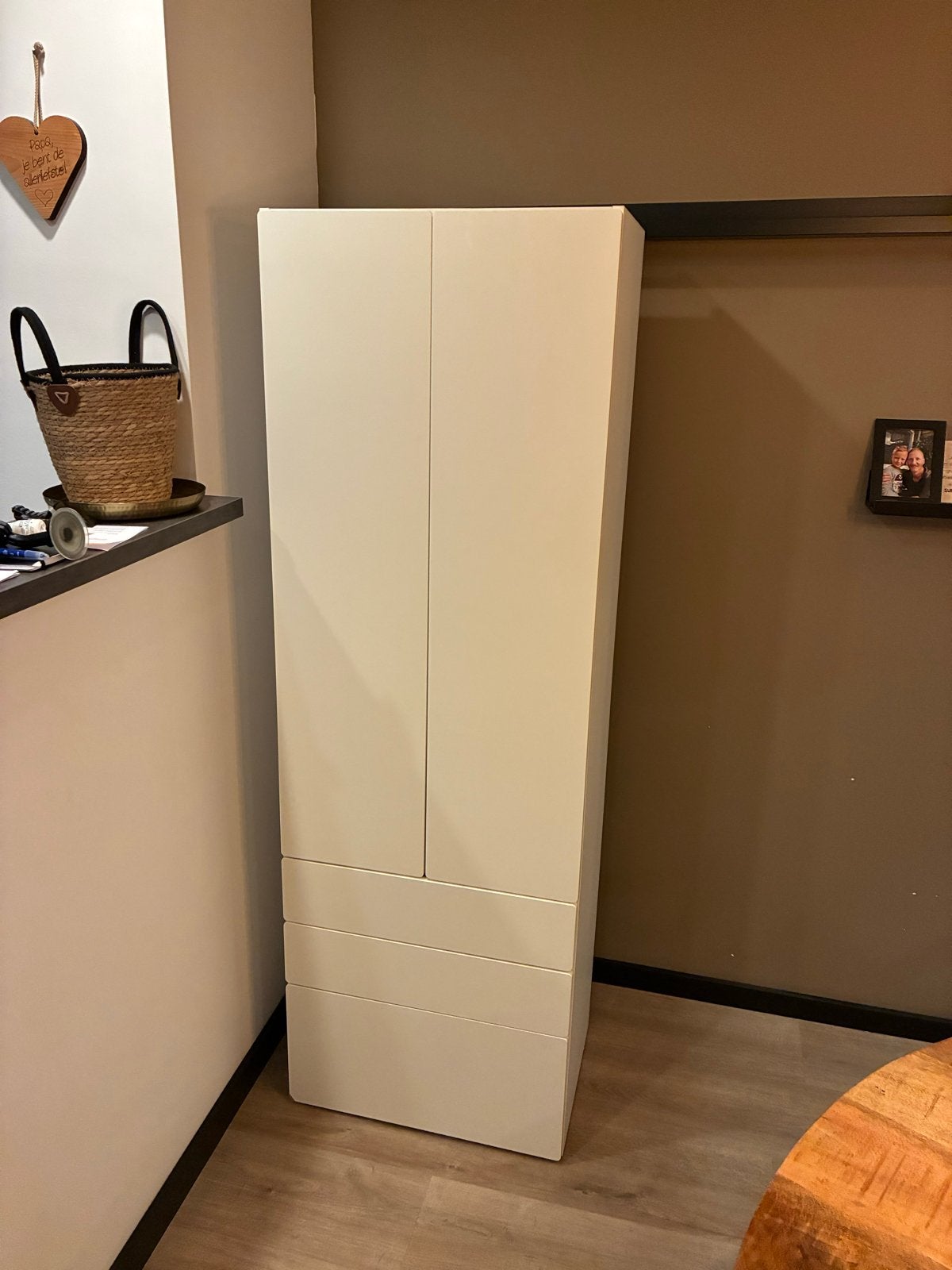 IKEA SMÅSTAD / PLATSA Kledingkast wit met 3 lades, Ophalen, Overige materialen, Gebruikt, 50 tot 100 cm