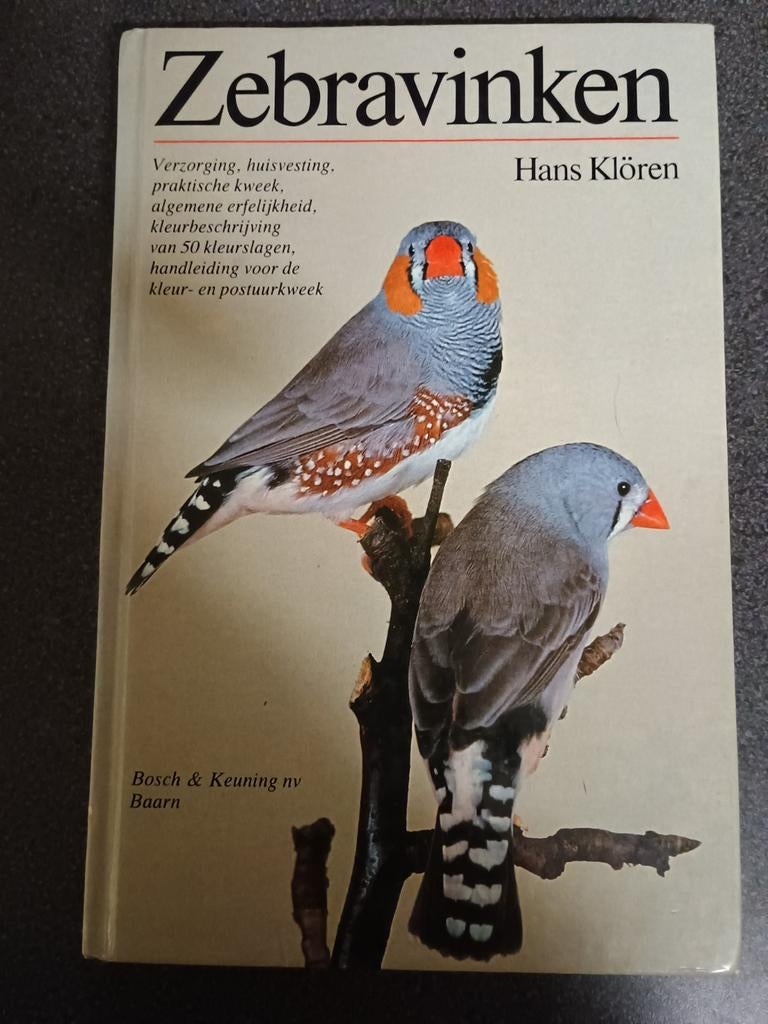 Zebravinken Hans Kloren, Ophalen of Verzenden, Zo goed als nieuw, Vogels