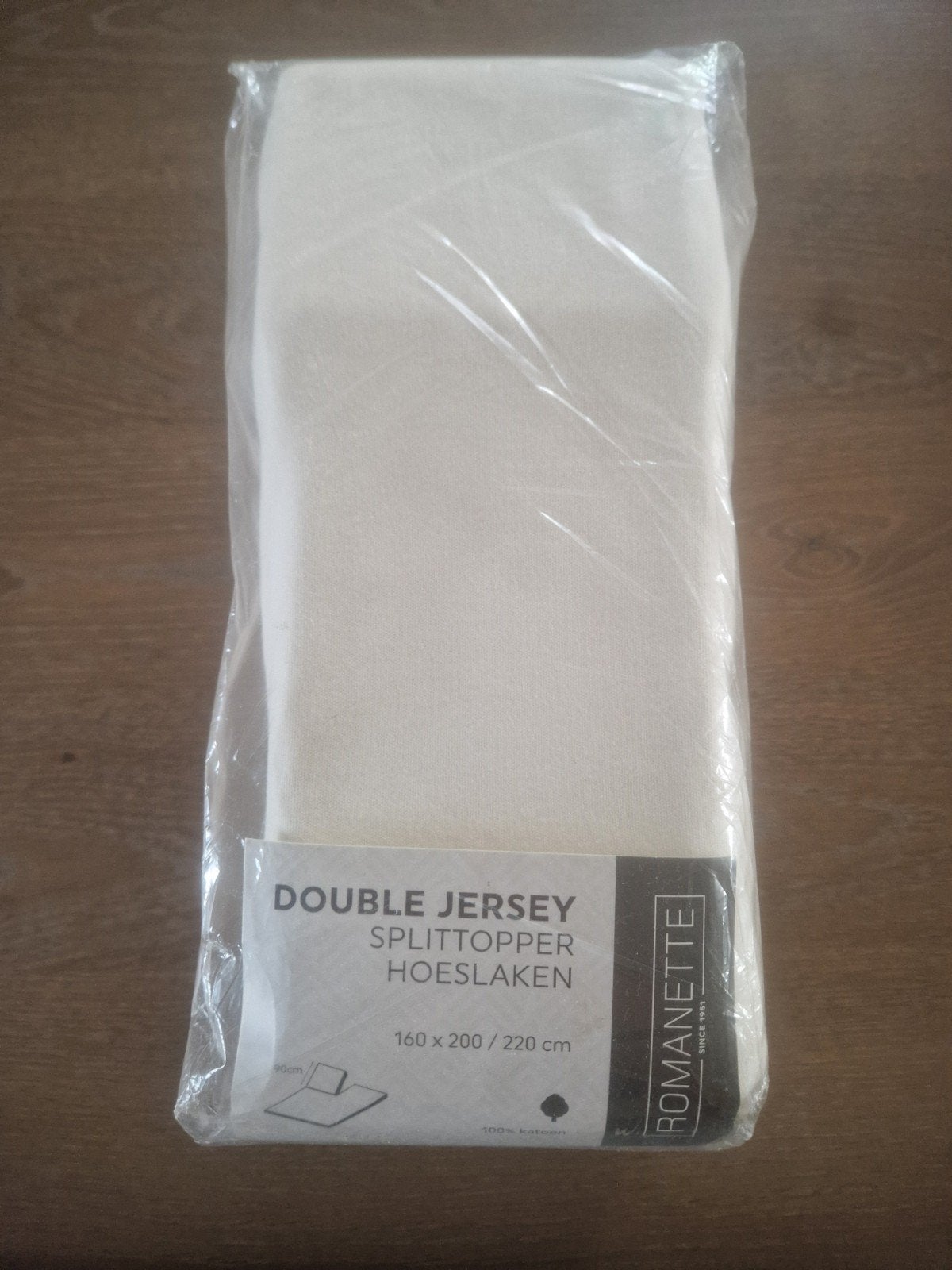 Romanette Double Jersey Splitttopper Hoeslaken 160x200/220, Overige kleuren, Hoeslaken of Sloop, Ophalen of Verzenden, Nieuw