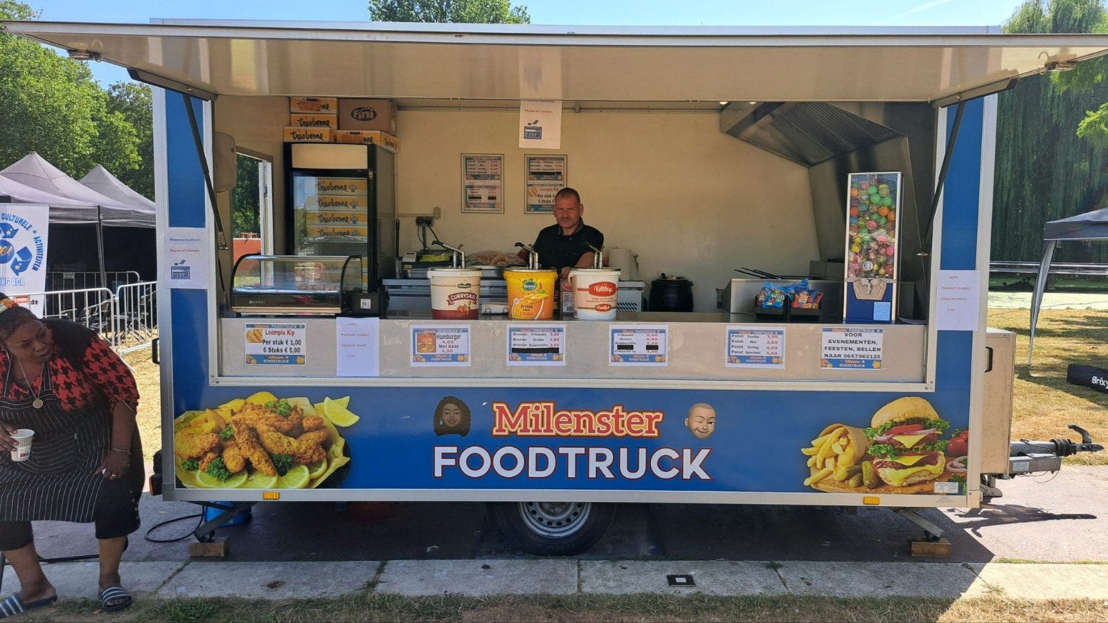 Frietwagen huren op locatie – onbeperkt Eten 1,5 uur, Ophalen of Verzenden, Nieuw, Abraham of Sarah