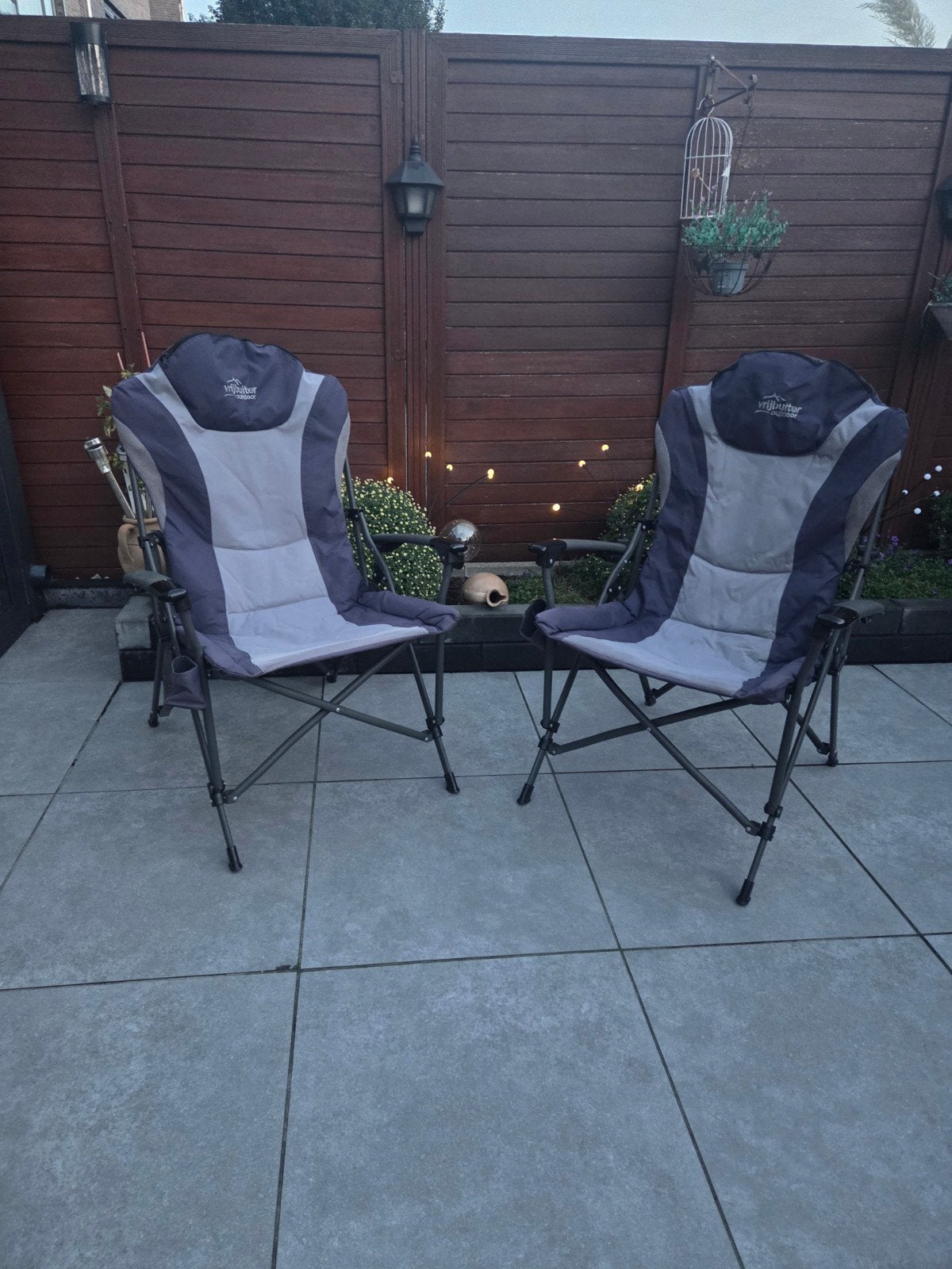 2x Vrijbuiter Outdoor Campingstoelen - Zo goed als nieuw, Ophalen of Verzenden, Zo goed als nieuw, Campingstoel