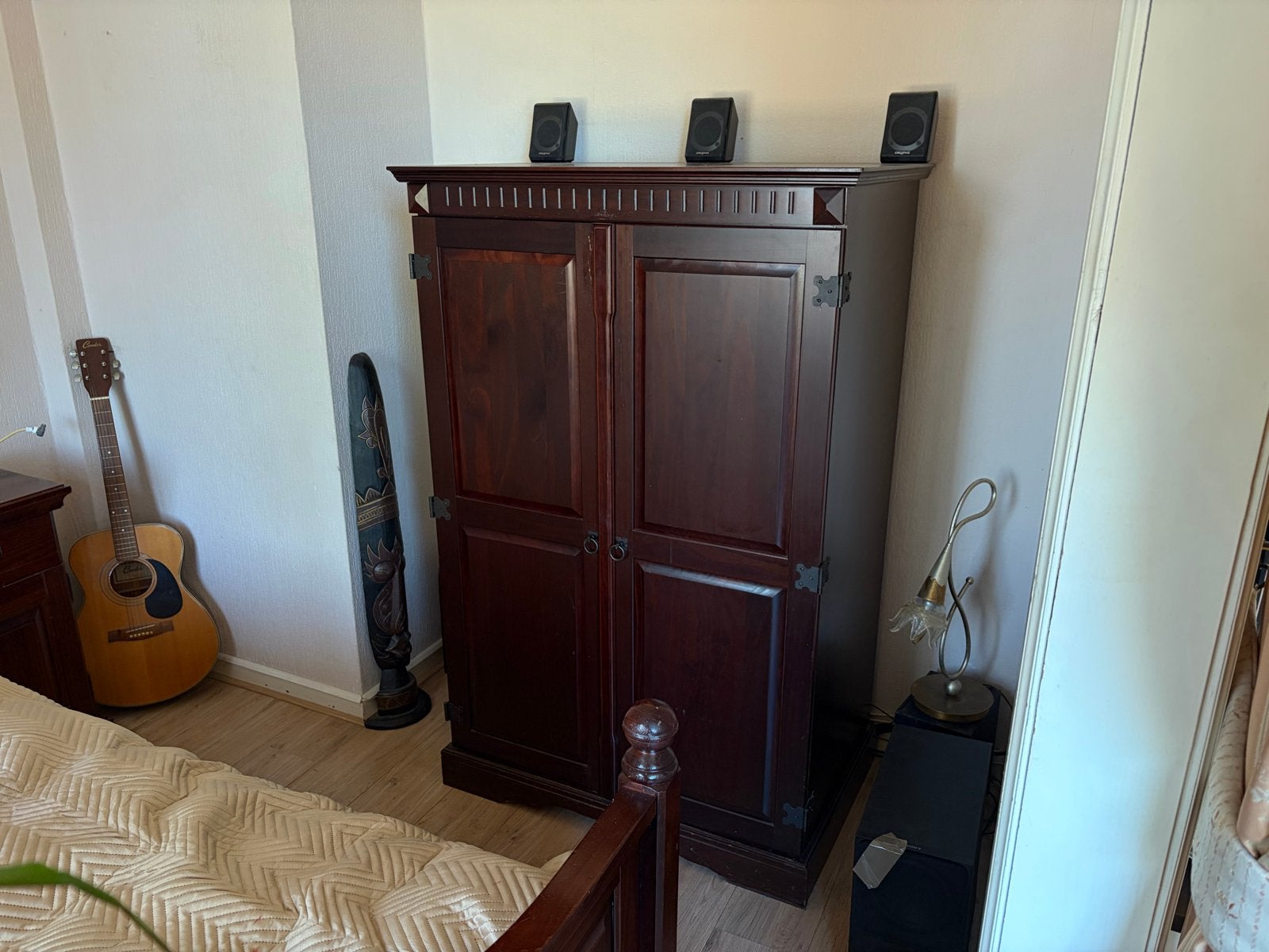 Bruine kast 95x60x146 - GRATIS, Ophalen, Gebruikt