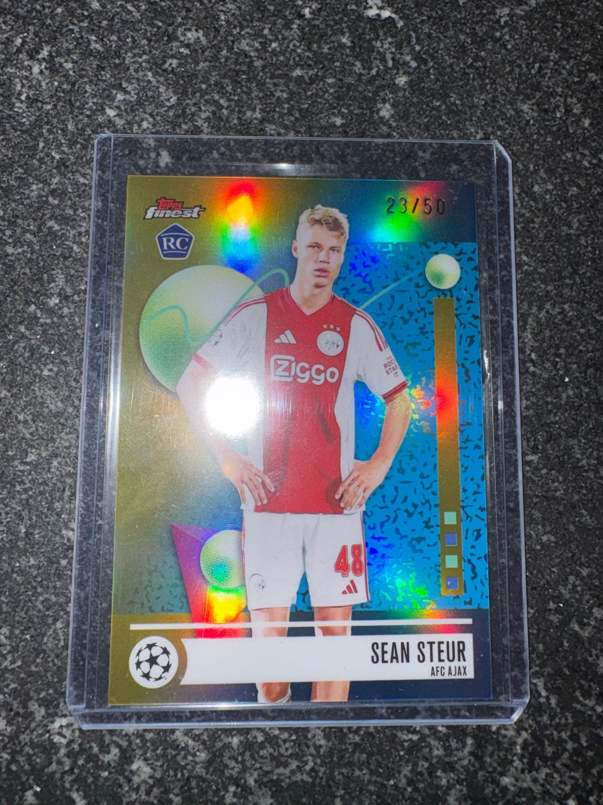 Sean Steur Topps Finest RC 23/50 - Ajax, Ophalen of Verzenden, Zo goed als nieuw, Ajax, Spelerskaart