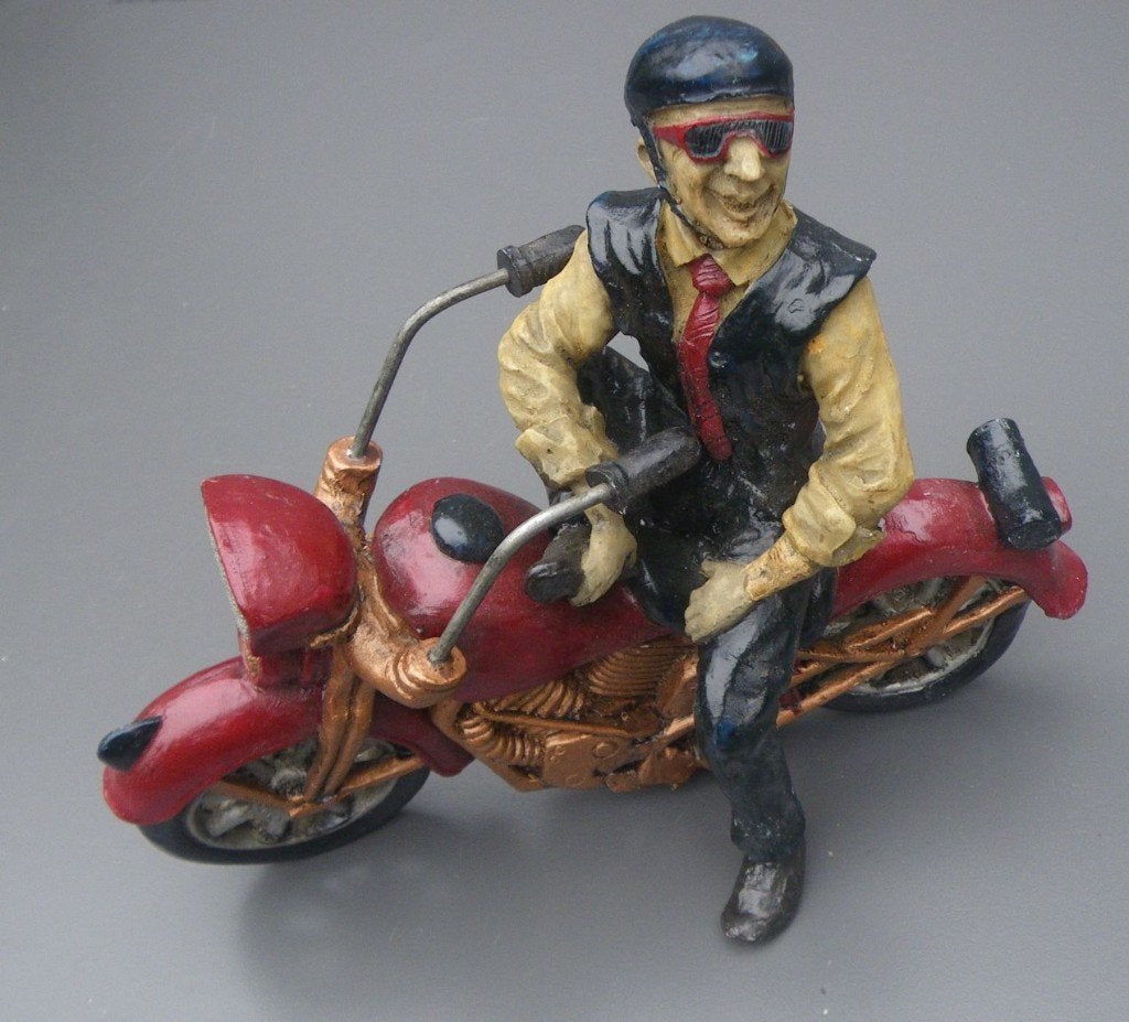 Motor Verzamelobject MOTORRIJDER BEELDJE, Ophalen of Verzenden, Zo goed als nieuw, Motoren