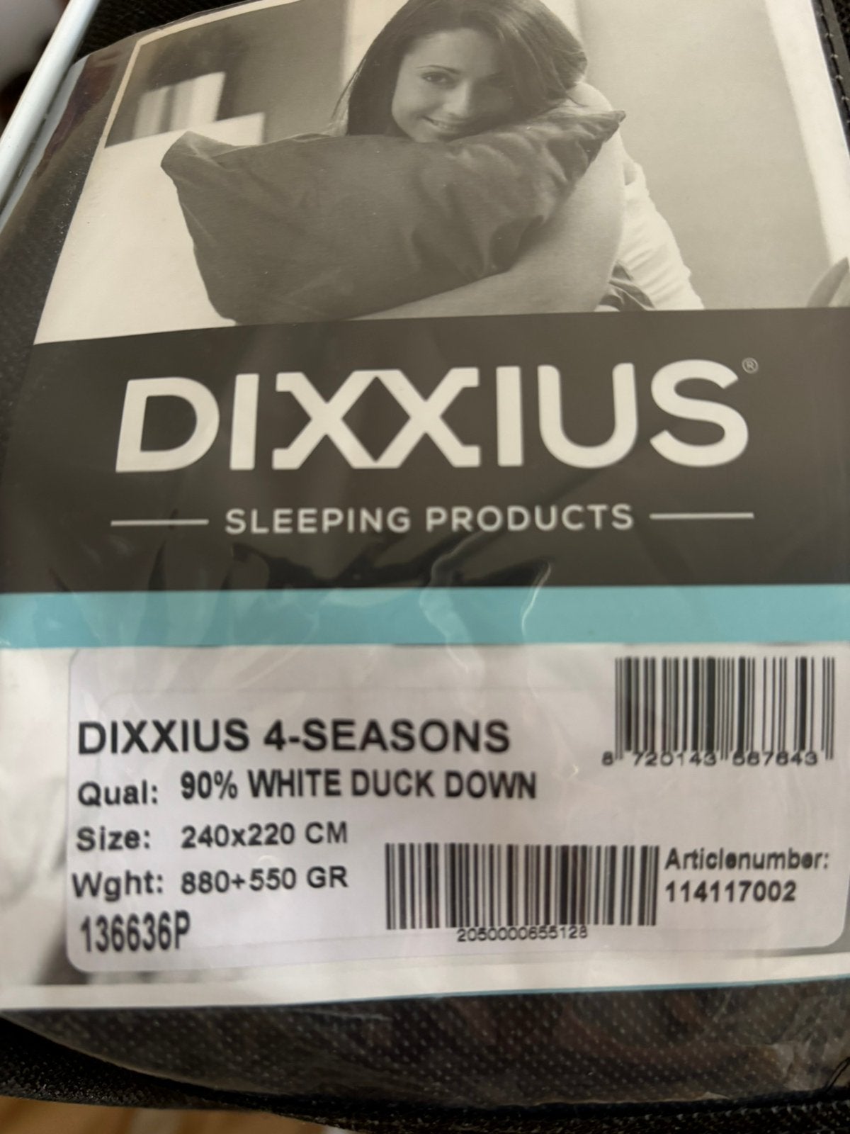 Dixxius 4- seasons donzen dekbed 2.40 x 2.20  z.g.a.n., Huis en Inrichting, Slaapkamer | Beddengoed, Wit, Dekbedovertrek, Ophalen of Verzenden