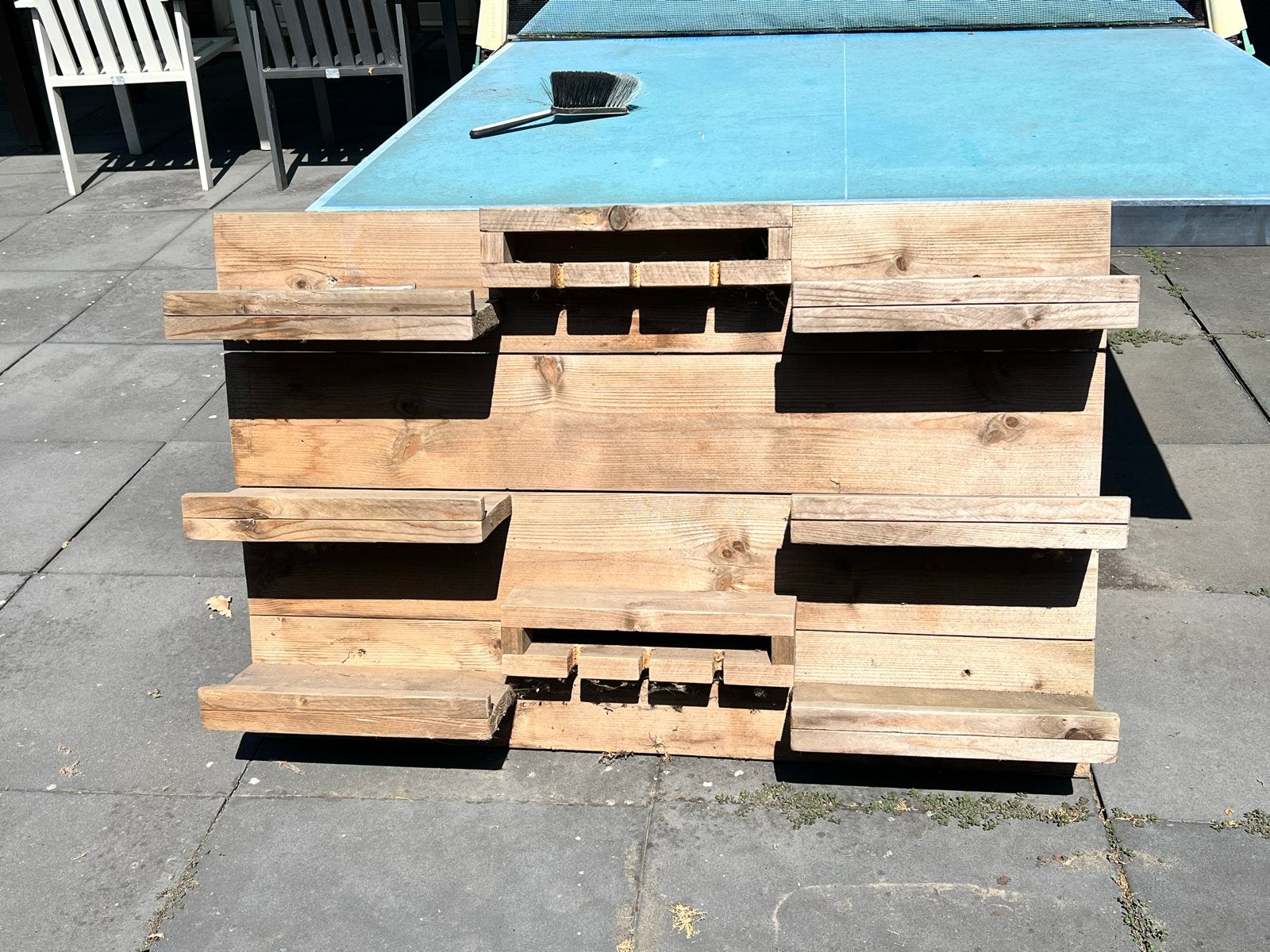 Houten Tuinmeubel voor Glazen of Buitenkeuken, Tuin en Terras, Buitenkeukens, Ophalen, Gebruikt, Vrijstaand