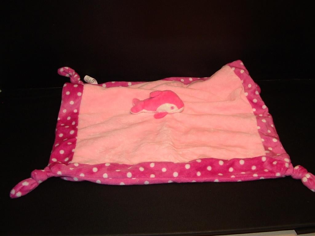 TOI TOYS DOLFIJN VIS KNUFFELDOEK VELOURS ROZE MET, Verzenden, Nieuw, Overige typen