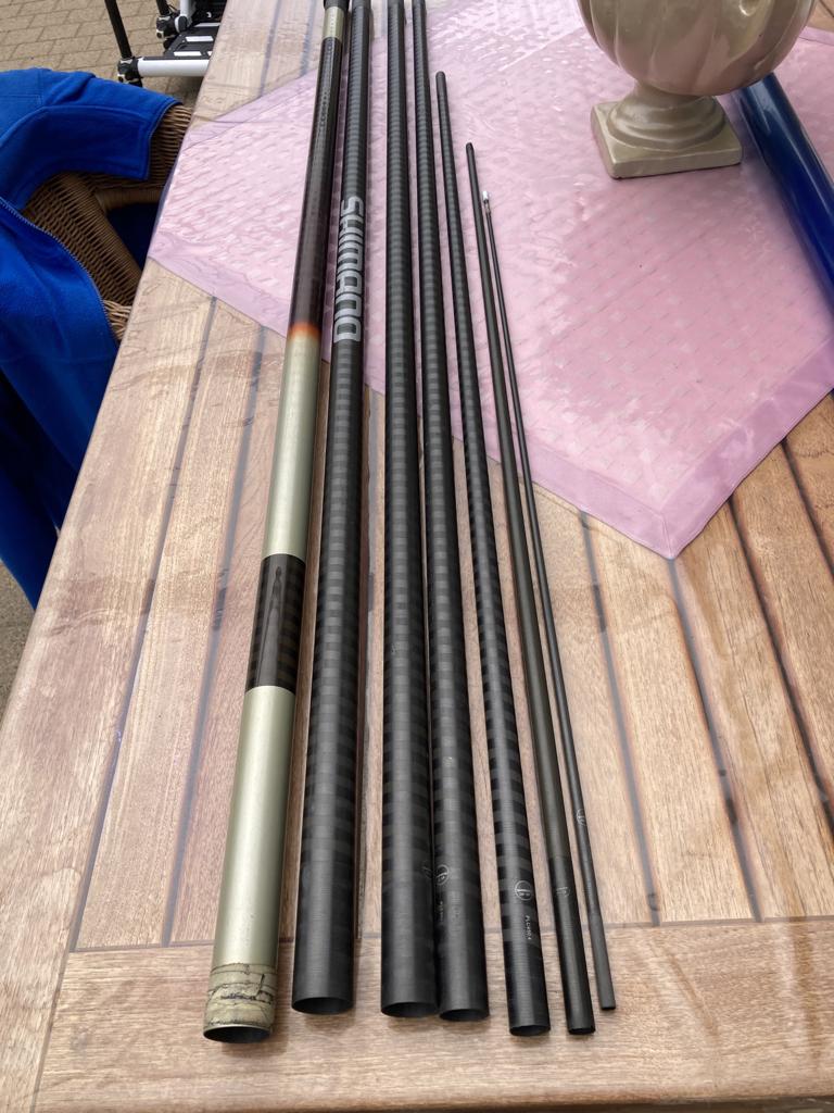 Te Koop Hengel SHIMANO POWERLOOP 9.5 meter., Ophalen, Gebruikt, Vaste hengel