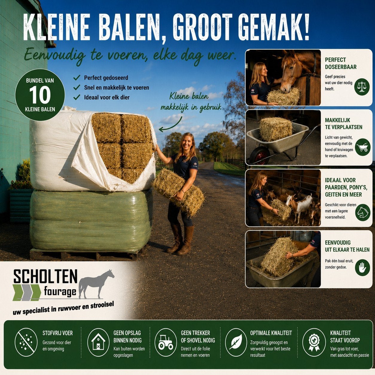 Bundels in folie, Dieren en Toebehoren, Dierenvoeding, Ophalen of Verzenden, Vee