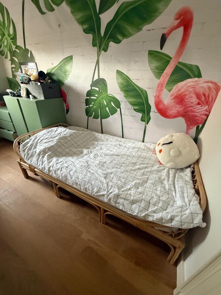Kinderbed in rotan Katsuki, Ophalen, Zo goed als nieuw, 180 cm of meer, 85 tot 100 cm