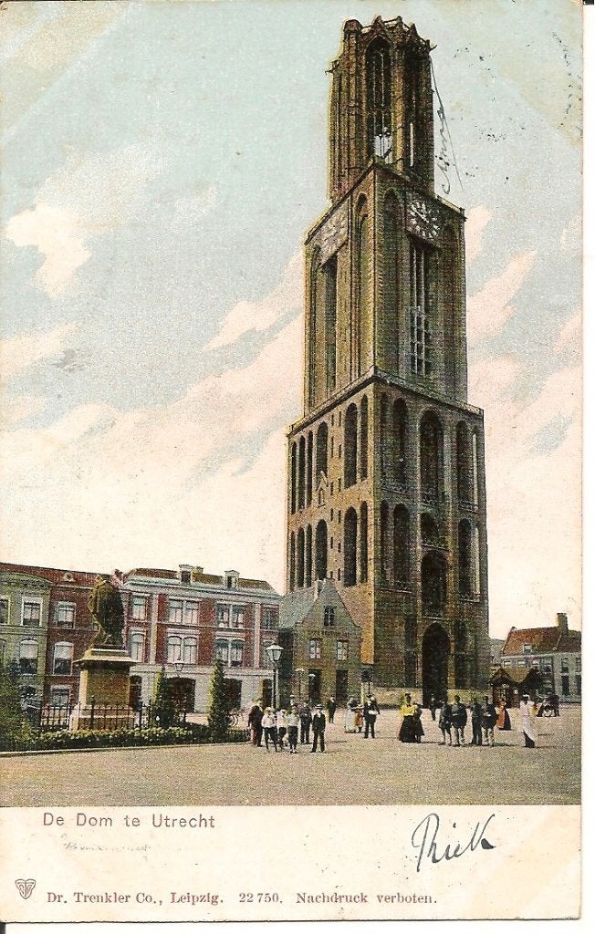 Oude Ansichtkaart Domtoren Utrecht 1905, Ophalen of Verzenden, Voor 1920, Gelopen, Utrecht
