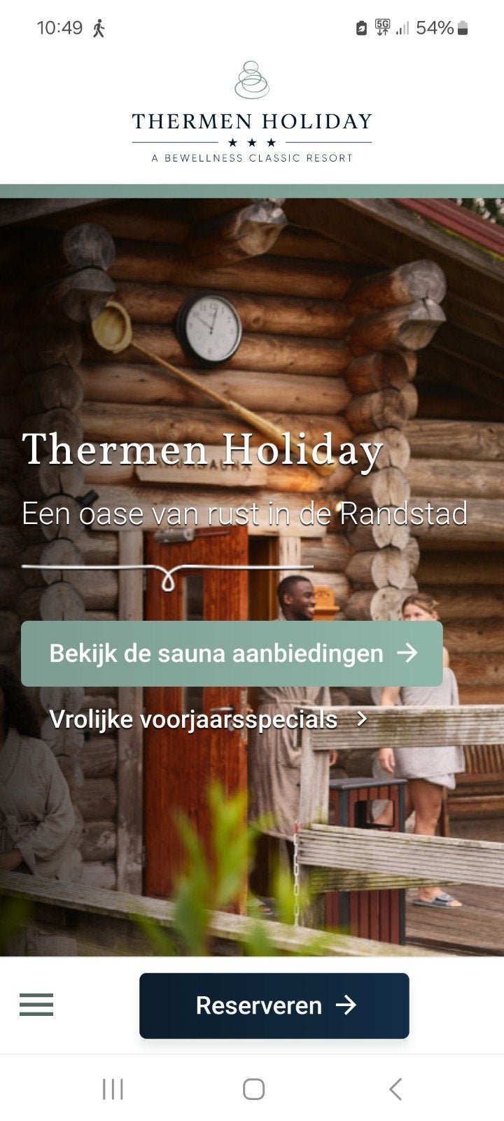 2x saunaentree bij Thermen Holiday te Schiedam twv €92,=, Twee personen