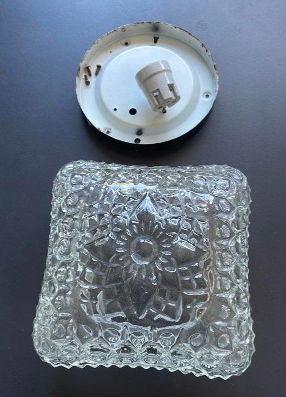 Plafondlamp vintage, Ophalen of Verzenden, Zo goed als nieuw, Glas