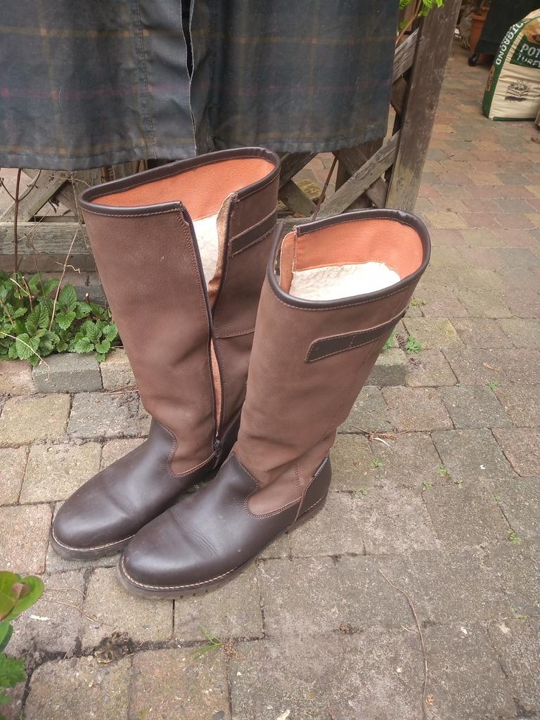Orginele gevoerde waxjas en hoed plus leren laarzen, Ophalen of Verzenden