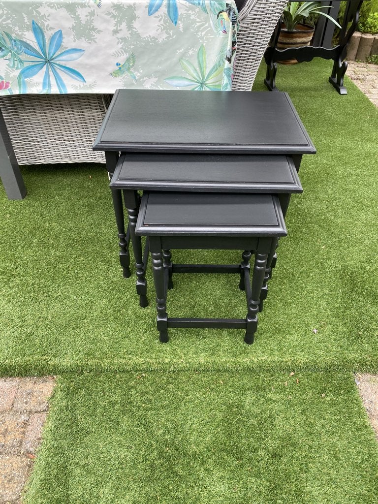 zwart miniset, 55 tot 75 cm, Zo goed als nieuw, Rechthoekig, Hout