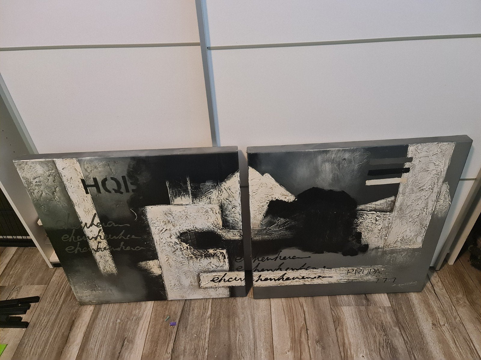2-luik schilderij van de Expo, Ophalen of Verzenden
