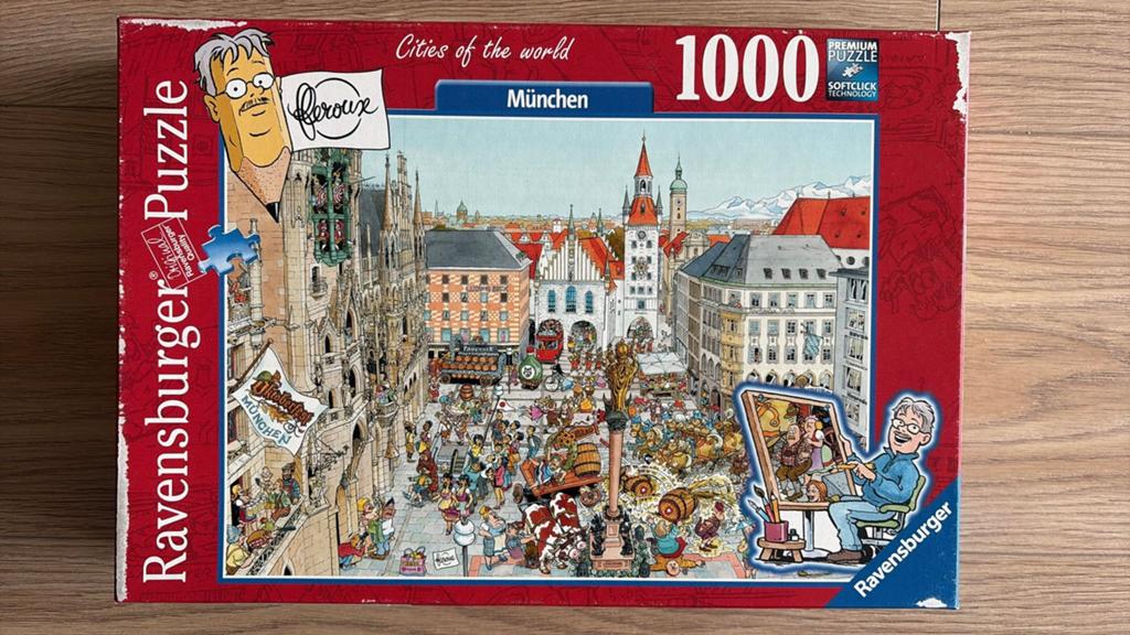 Ravensburger cities of the world München, Ophalen of Verzenden, 500 t/m 1500 stukjes, Zo goed als nieuw, Legpuzzel