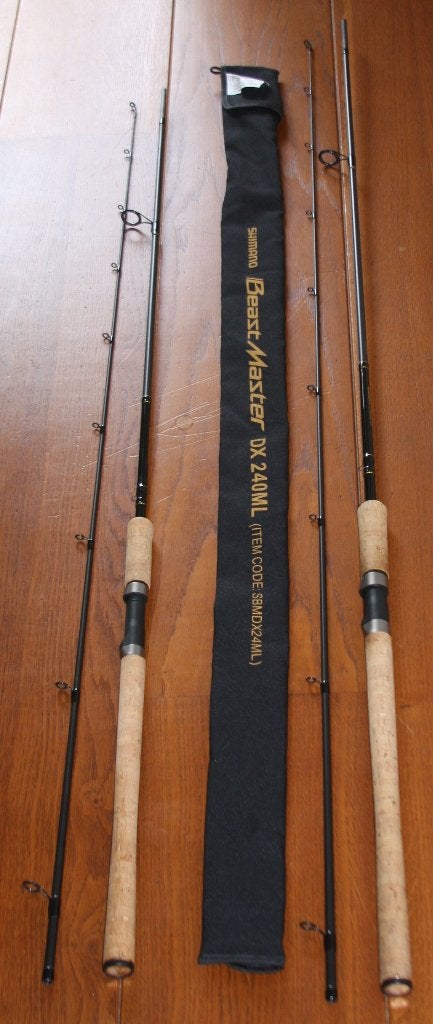 2x Shimano Beastmaster ZEER goede staat 2.40m & 2.70m 7-21Gr, Ophalen of Verzenden, Gebruikt, Overige typen