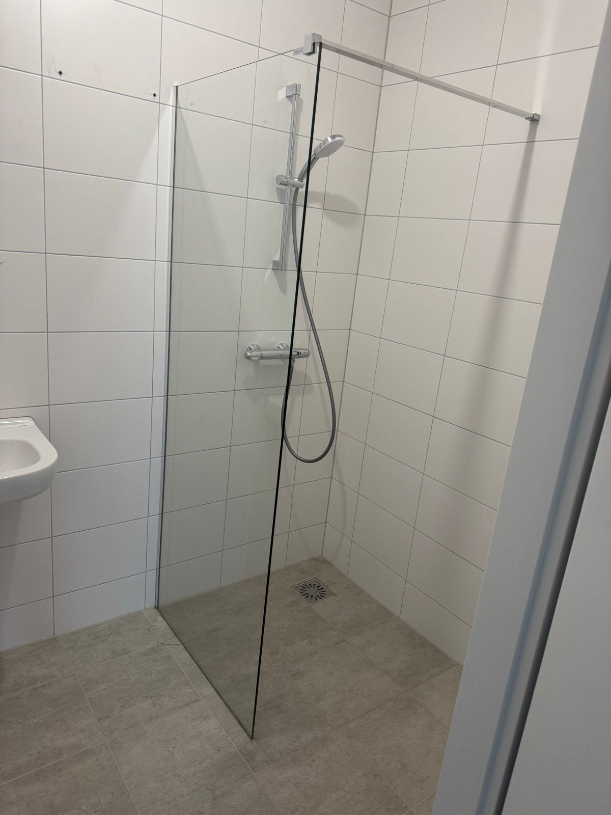 Glazen douchewand met doucheset, Ophalen, Nieuw, Glas, Douche