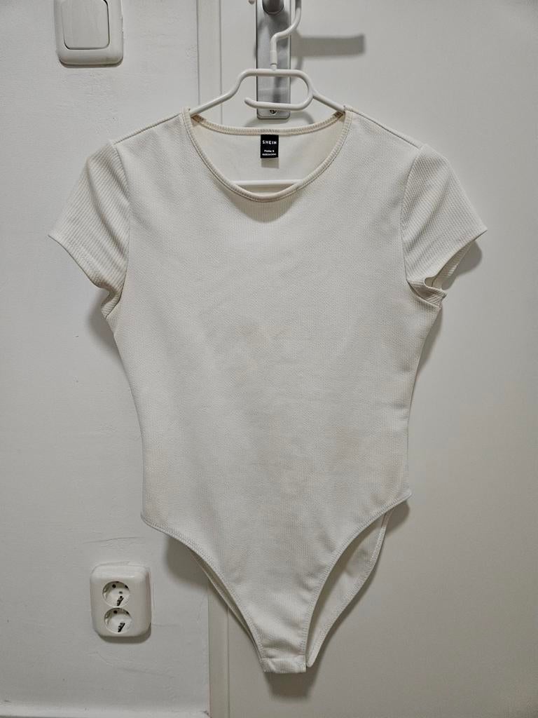Witte body Shein, Verzenden, Wit, Zo goed als nieuw, Korte mouw