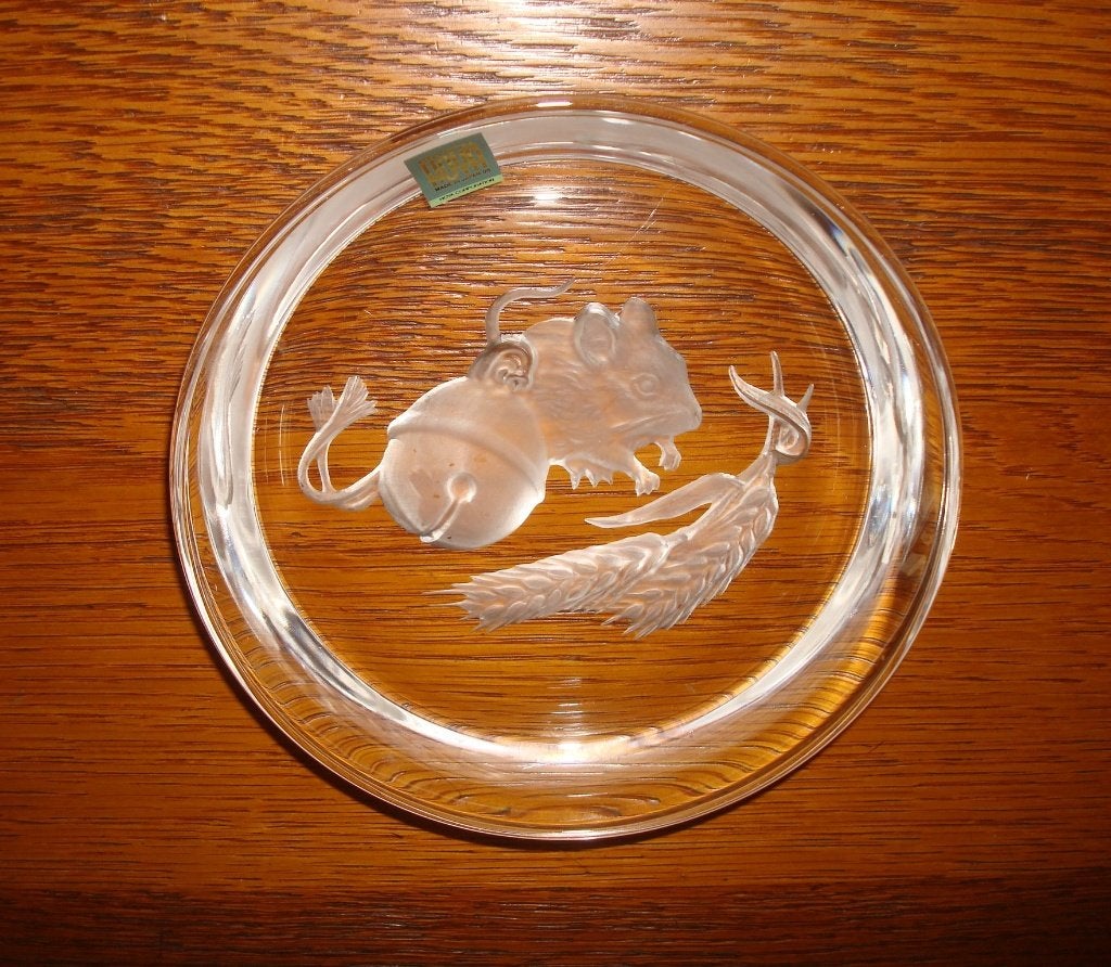 Crystal Hoya Japan Bonbonniere Veldmuis Rat, Antiek en Kunst, Ophalen of Verzenden