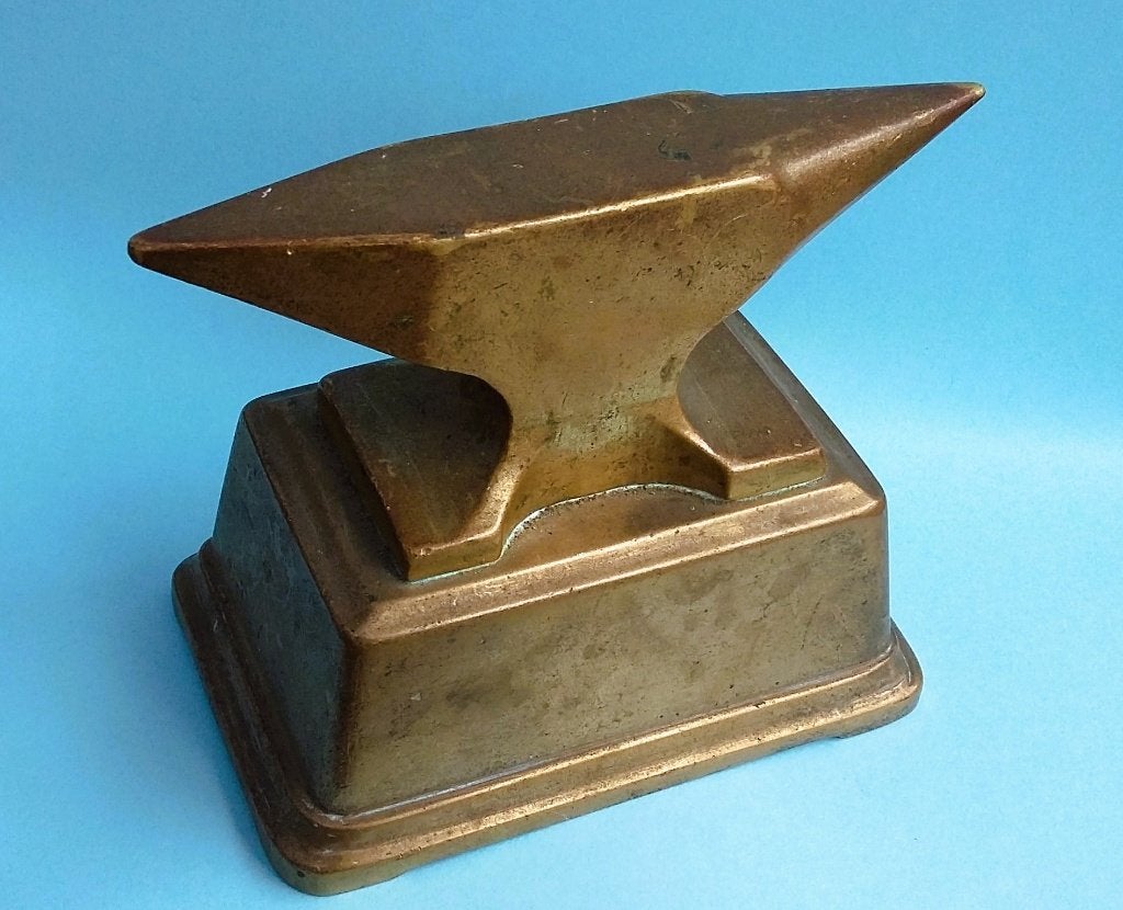 Om 1900-1950 Smid AAMBEELD Miniatuur Proefstuk Ambachtschool, Ophalen of Verzenden