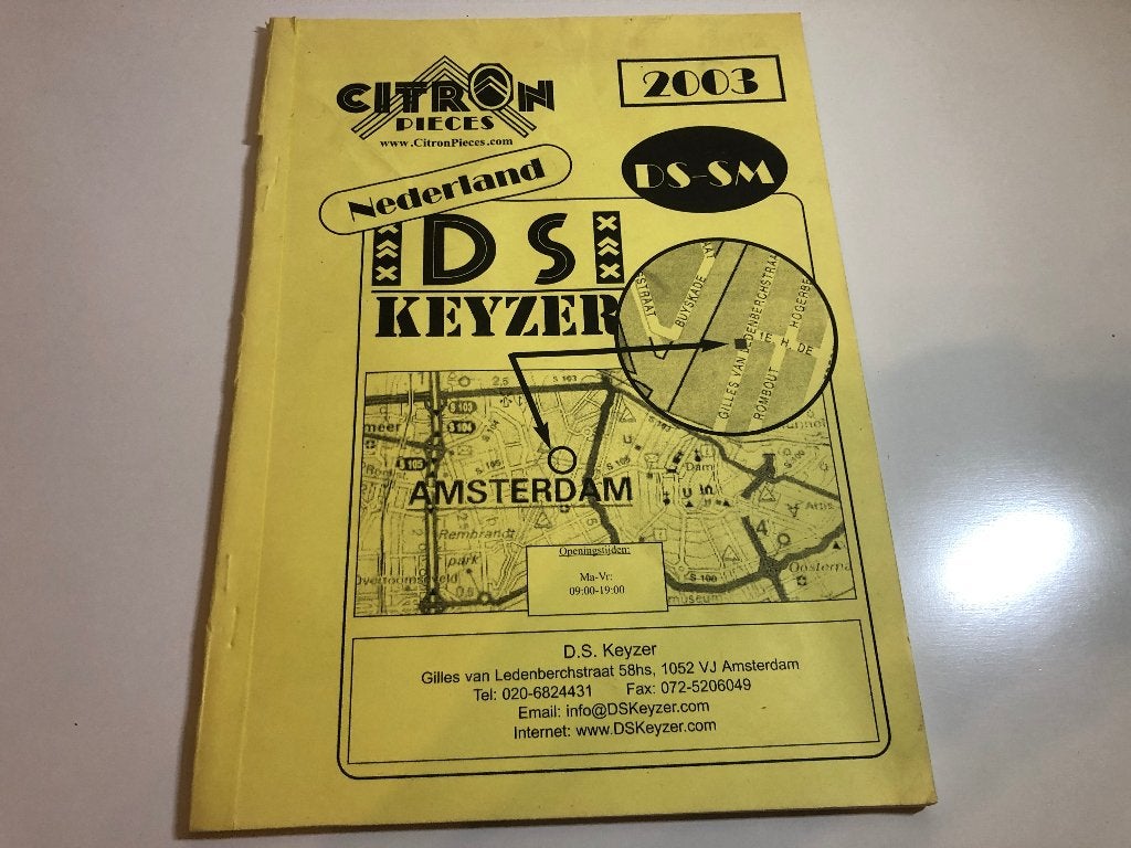 B936 Onderdelen Lijst Citroen Pieces DS 2003 Nederland, Auto diversen, Ophalen of Verzenden