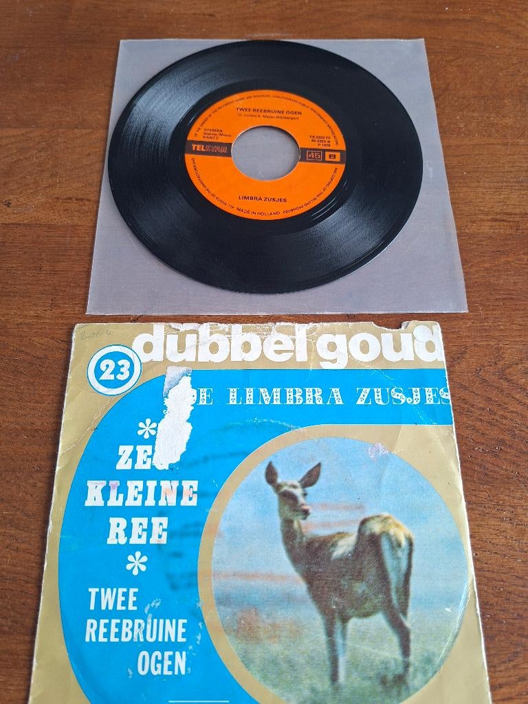 Dubbelgoud 23 de limbra zusjes, Cd's en Dvd's, Vinyl | Nederlandstalig, Ophalen of Verzenden, Gebruikt, 7 inch, Levenslied of Smartlap