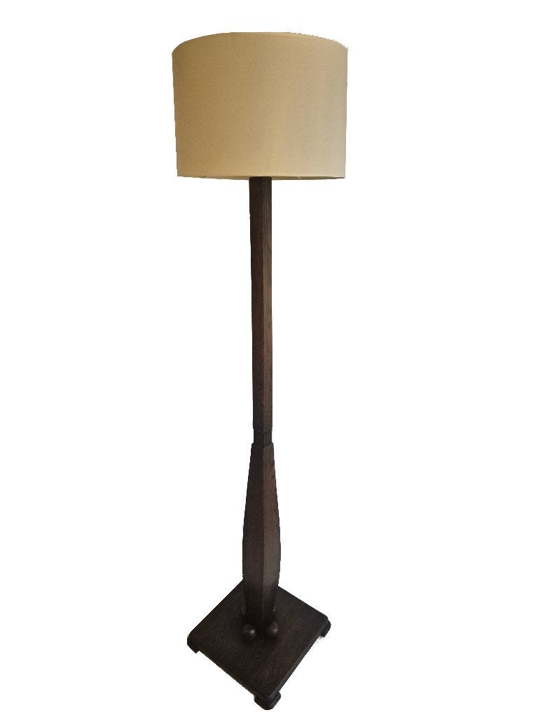 Schitterende vintage Amsterdamse school art deco vloerlamp, Ophalen, Gebruikt, E27 (groot), 150 tot 200 cm