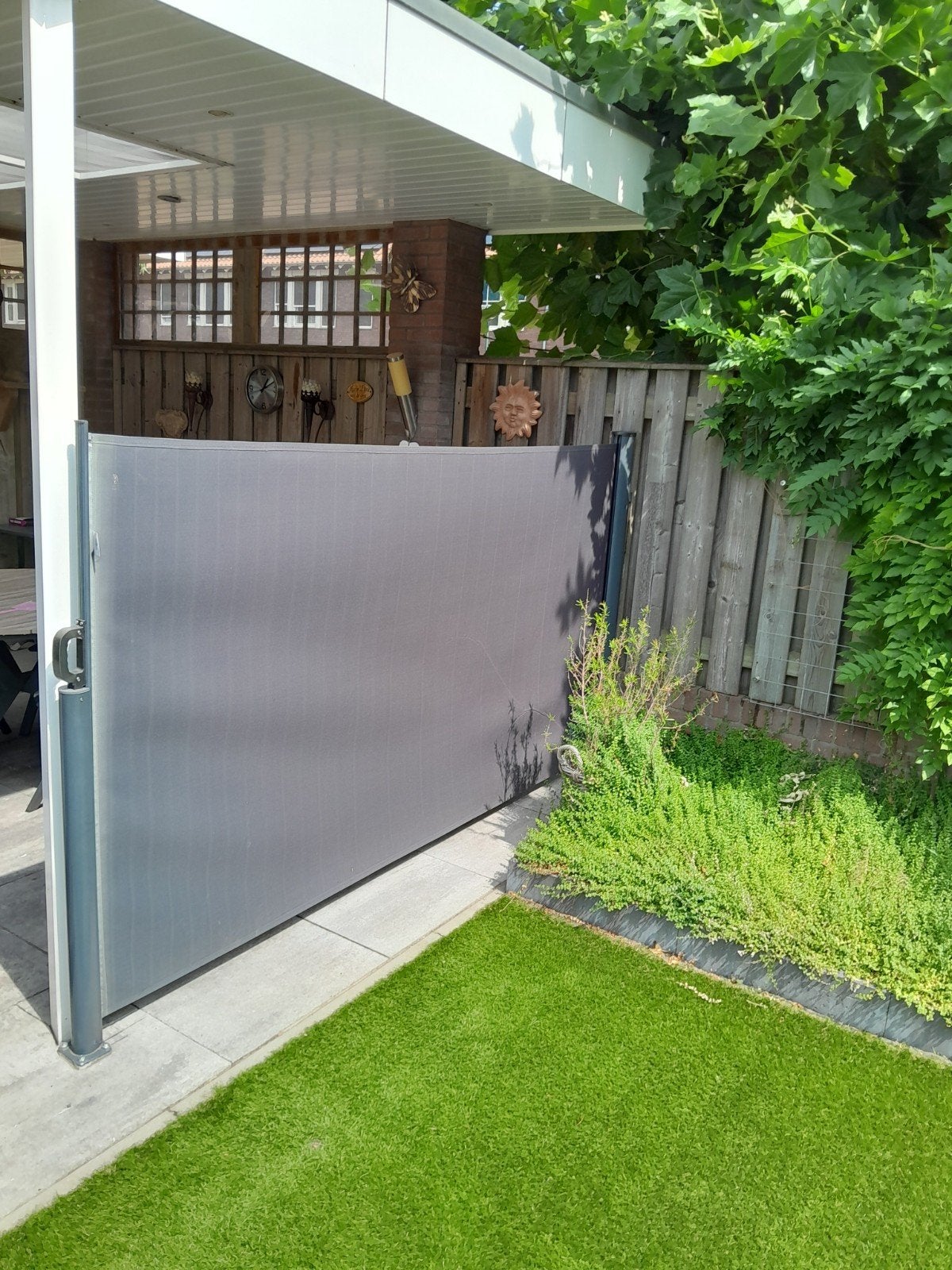Uittrekbaar windscherm 3x1.5 meter, Ophalen, Uittrekbaar, Gebruikt