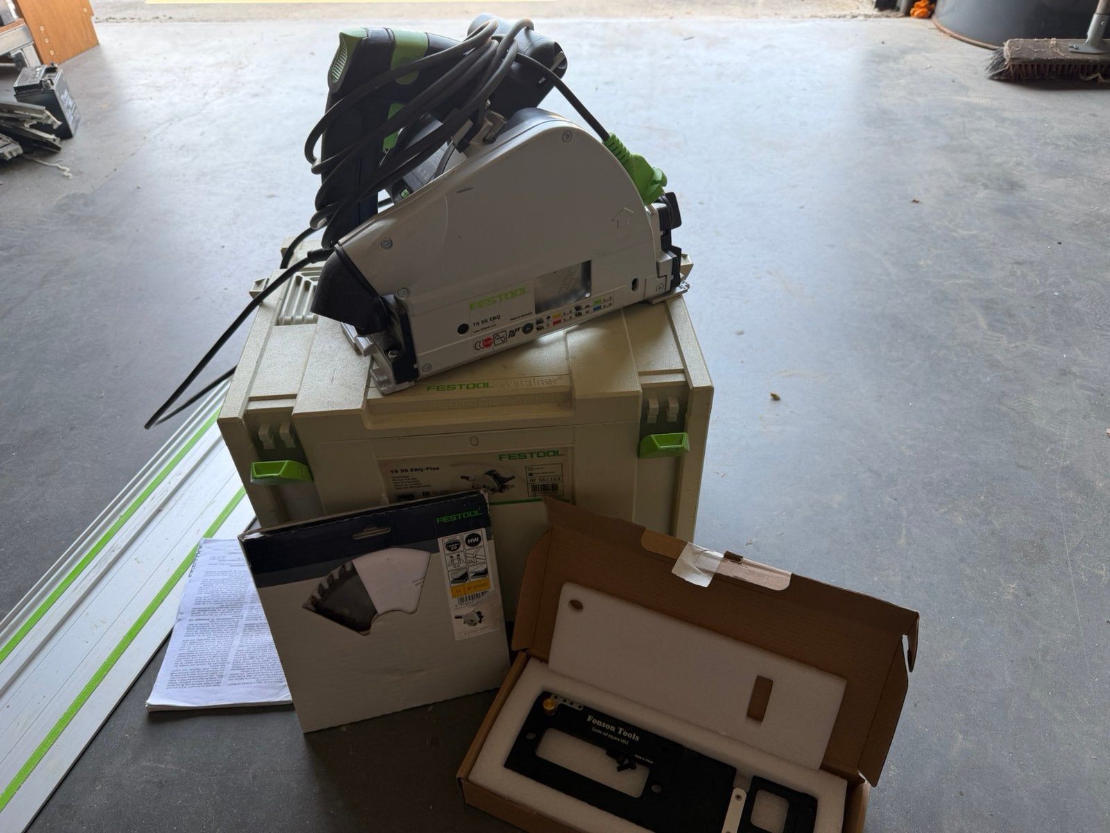 Festool TS 55 EBQ-Plus invalzaag – complete set, Ophalen