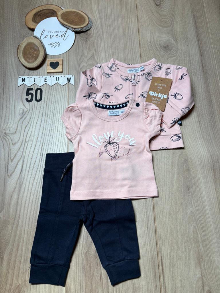 Baby meisje dirkje zomer setje vest shirt, broek maat 50, Kinderen en Baby's, Babykleding | Maat 50, Ophalen of Verzenden, Nieuw