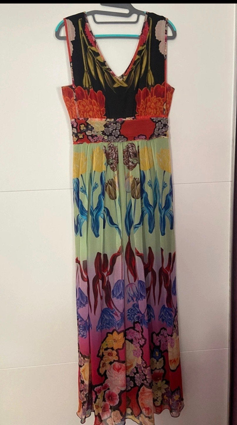 Desigual Helsinki Maxi-jurk  Maat L, Kleding | Dames, Jurken, Zo goed als nieuw, Overige kleuren, Ophalen of Verzenden