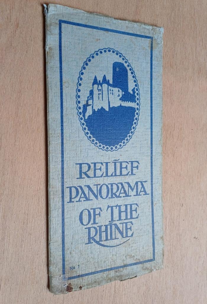 Dertiger Jaren Reliëf Panorama (Landkaart) van de Rijn, Ophalen of Verzenden, 1800 tot 2000, Landkaart