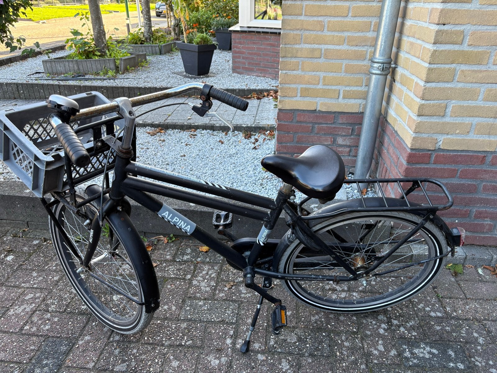 Alpina cargo 22 inch fiets met krat, Ophalen, Gebruikt, 22 inch