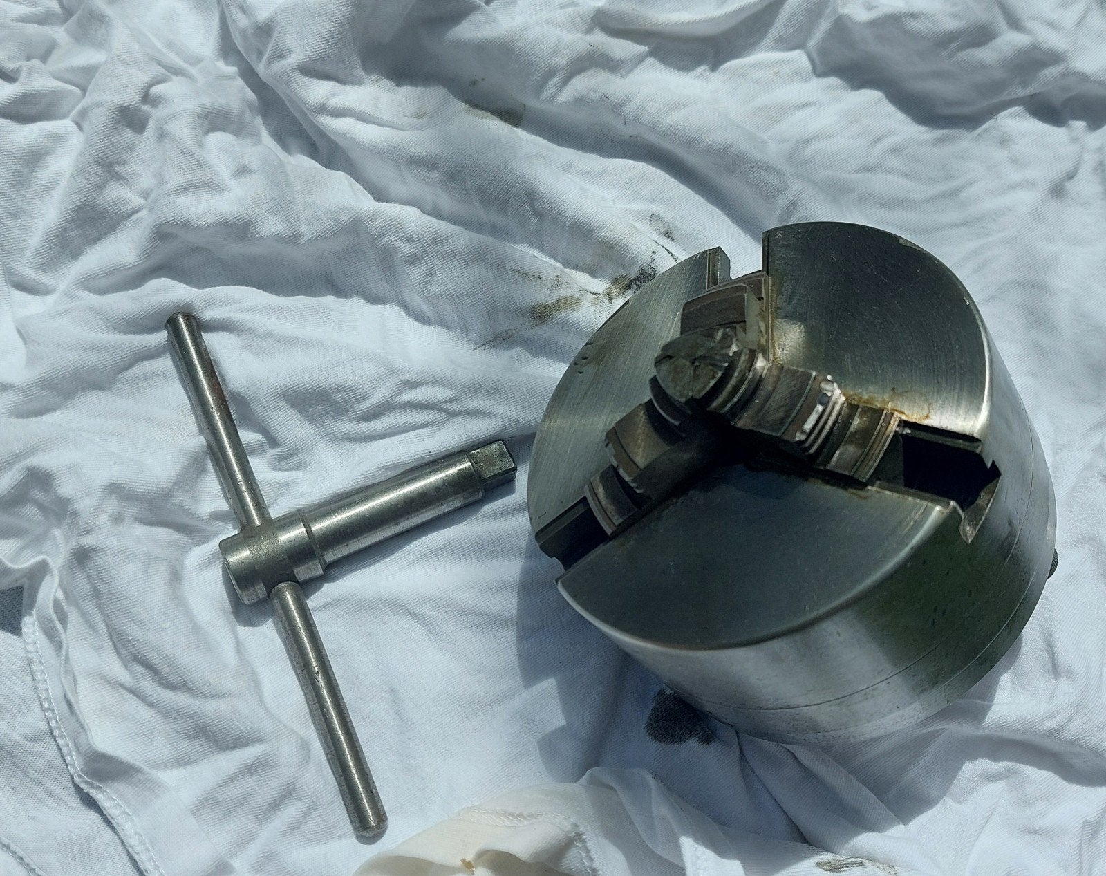 Klauwplaat 3 klauw 110mm, Doe-het-zelf en Verbouw, Draaibanken, Ophalen of Verzenden, Gebruikt, Onderdeel
