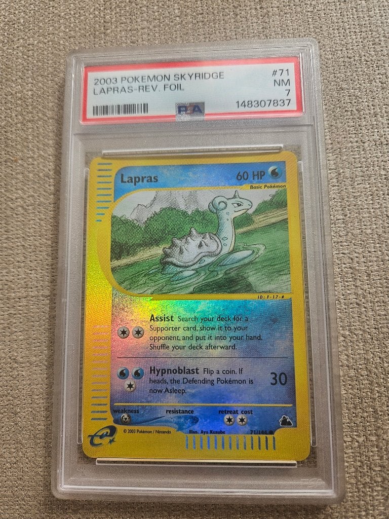 Lapras reverse-holo skyridge, Hobby en Vrije tijd, Ophalen of Verzenden, Zo goed als nieuw, Losse kaart