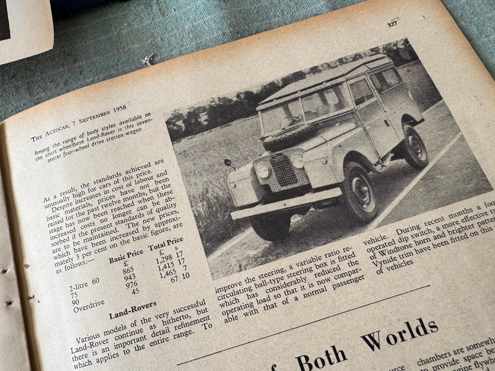 Knipsel 1956 Land Rover short wheel base station wagon, Verzenden, Zo goed als nieuw, Auto's