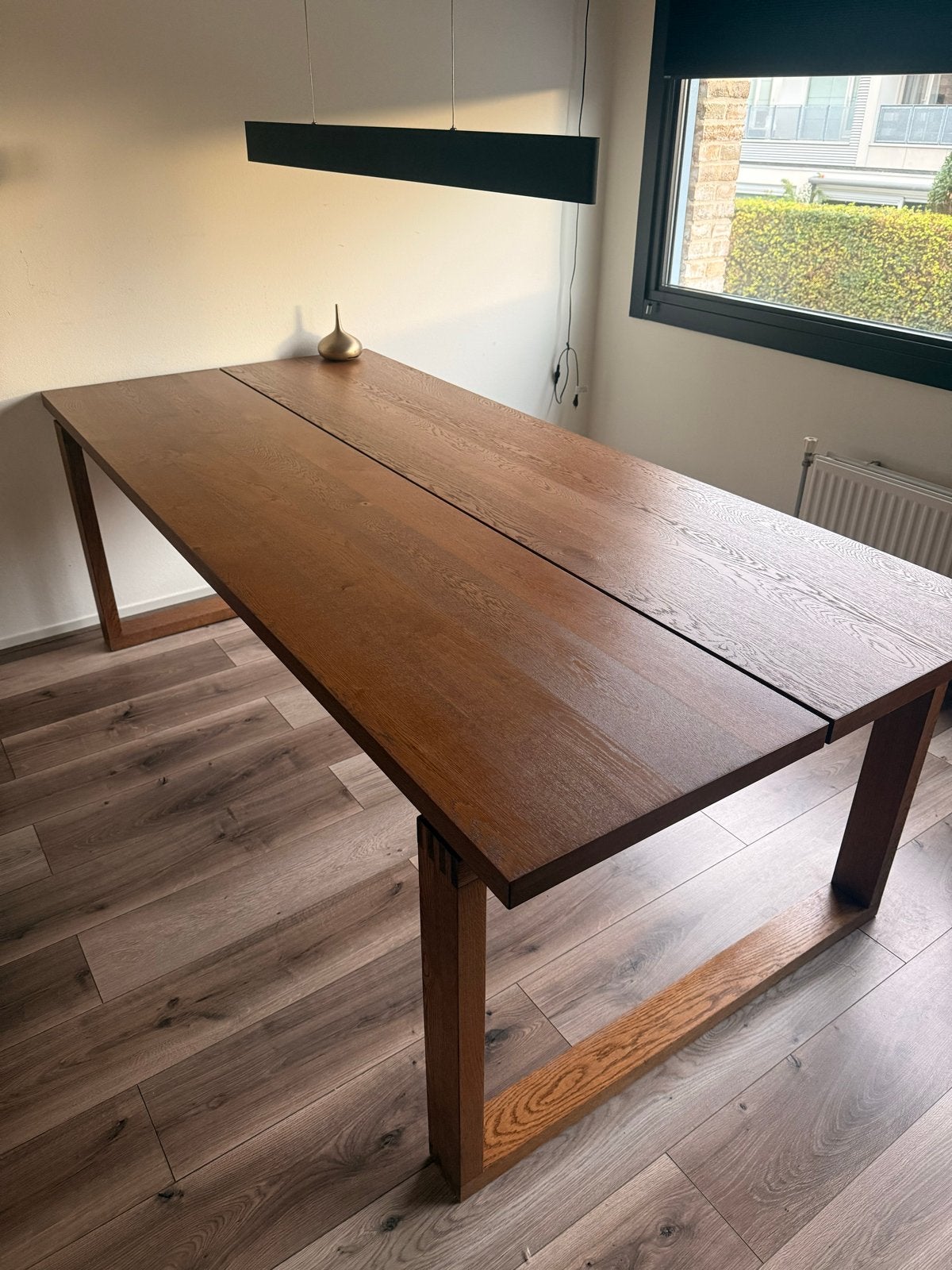 IKEA MÖRBYLÅNGA eikenfineer bruin gelazuurde tafel, Ophalen, 100 tot 150 cm, Eikenhout, 200 cm of meer