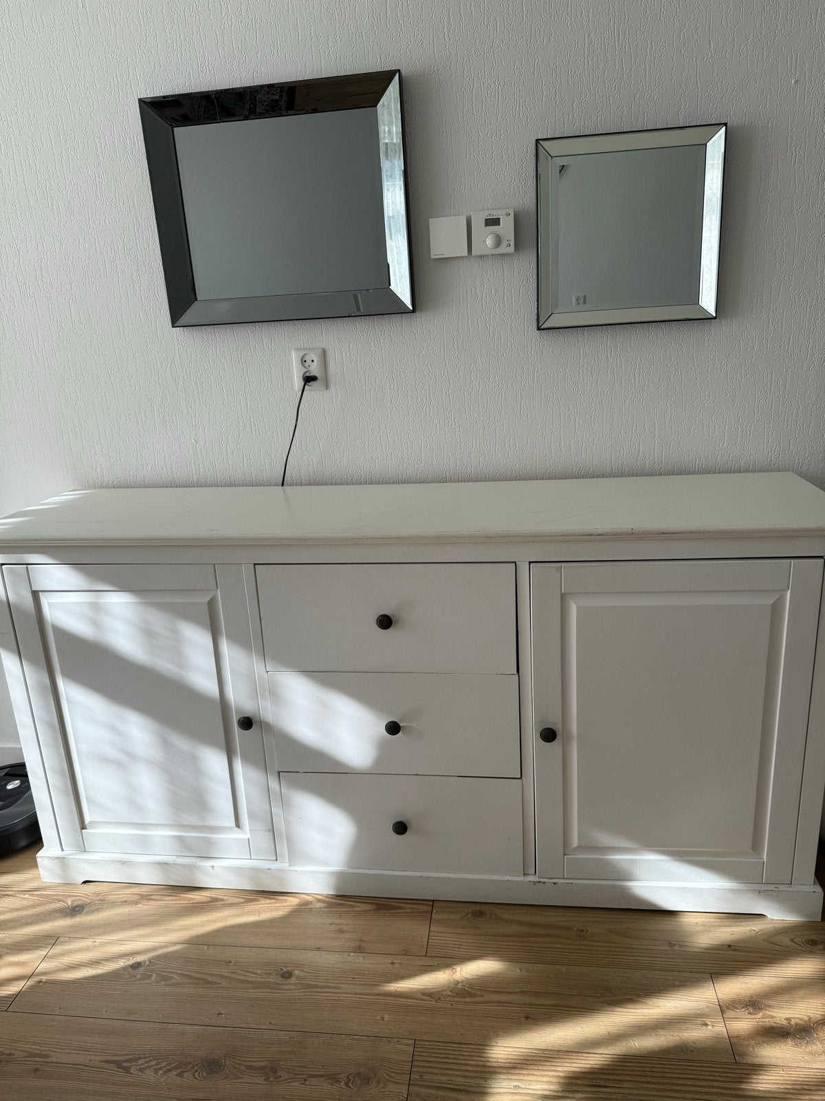 Witte ladekast/dressoir met deuren, Ophalen, Gebruikt, 150 tot 200 cm, Met lade(s)